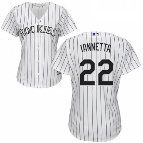 Womens Majestic Colorado Rockies 22 Chris Iannetta Authentic White Home Cool Base MLB Jersey Womens Majestic Colorado Rockies 22 Chris Iannetta Authentic White Home Cool Base MLB Jersey