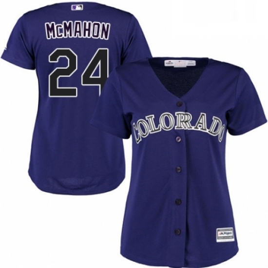 Womens Majestic Colorado Rockies 24 Ryan McMahon Replica Purple Alternate 1 Cool Base MLB Jersey Womens Majestic Colorado Rockies 24 Ryan McMahon Replica Purple Alternate 1 Cool Base MLB Jersey