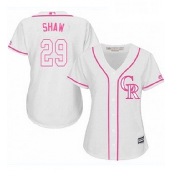 Womens Majestic Colorado Rockies 29 Bryan Shaw Authentic White Fashion Cool Base MLB Jersey Womens Majestic Colorado Rockies 29 Bryan Shaw Authentic White Fashion Cool Base MLB Jersey