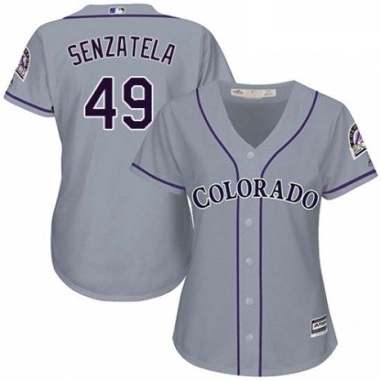 Womens Majestic Colorado Rockies 49 Antonio Senzatela Authentic Grey Road Cool Base MLB Jersey Womens Majestic Colorado Rockies 49 Antonio Senzatela Authentic Grey Road Cool Base MLB Jersey