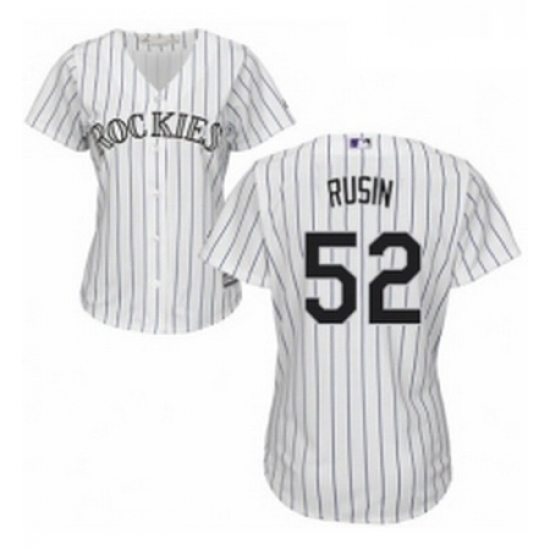 Womens Majestic Colorado Rockies 52 Chris Rusin Replica White Home Cool Base MLB Jersey Womens Majestic Colorado Rockies 52 Chris Rusin Replica White Home Cool Base MLB Jersey