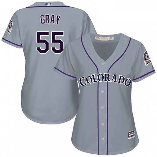 Womens Majestic Colorado Rockies 55 Jon Gray Authentic Grey Road Cool Base MLB Jersey Womens Majestic Colorado Rockies 55 Jon Gray Authentic Grey Road Cool Base MLB Jersey