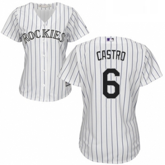 Womens Majestic Colorado Rockies 6 Daniel Castro Authentic White Home Cool Base MLB Jersey Womens Majestic Colorado Rockies 6 Daniel Castro Authentic White Home Cool Base MLB Jersey