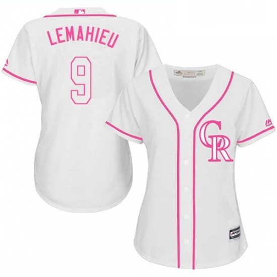 Womens Majestic Colorado Rockies 9 DJ LeMahieu Authentic White Fashion Cool Base MLB Jersey Womens Majestic Colorado Rockies 9 DJ LeMahieu Authentic White Fashion Cool Base MLB Jersey