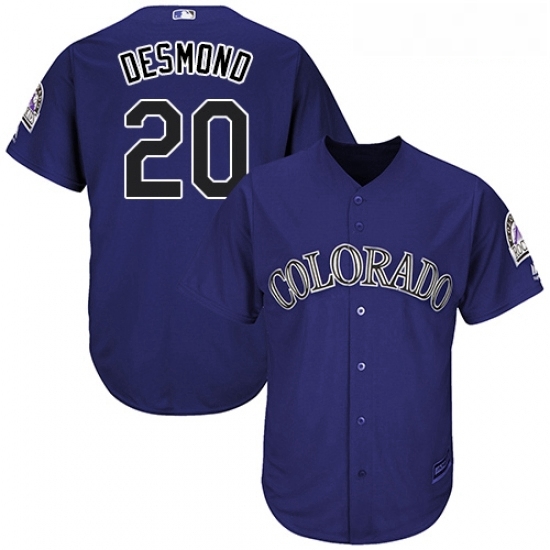 Youth Majestic Colorado Rockies 20 Ian Desmond Authentic Purple Alternate 1 Cool Base MLB Jersey Youth Majestic Colorado Rockies 20 Ian Desmond Authentic Purple Alternate 1 Cool Base MLB Jersey