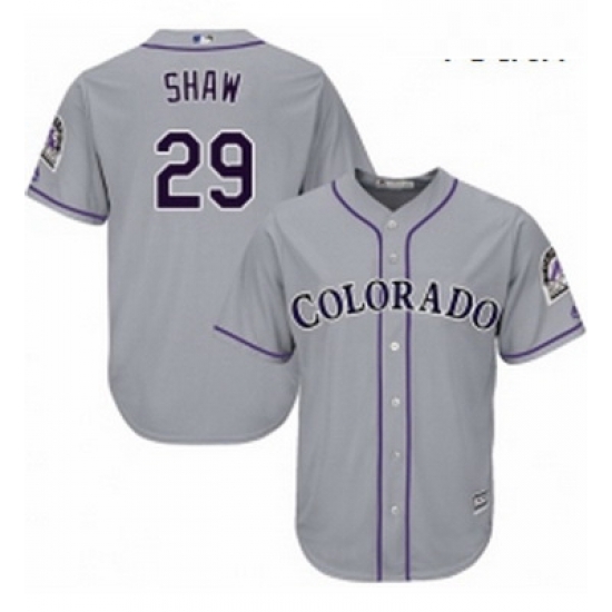 Youth Majestic Colorado Rockies 29 Bryan Shaw Replica Grey Road Cool Base MLB Jersey Youth Majestic Colorado Rockies 29 Bryan Shaw Replica Grey Road Cool Base MLB Jersey