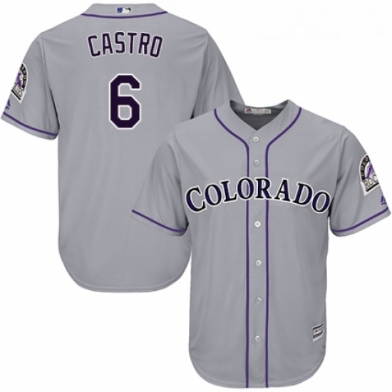 Youth Majestic Colorado Rockies 6 Daniel Castro Authentic Grey Road Cool Base MLB Jersey Youth Majestic Colorado Rockies 6 Daniel Castro Authentic Grey Road Cool Base MLB Jersey