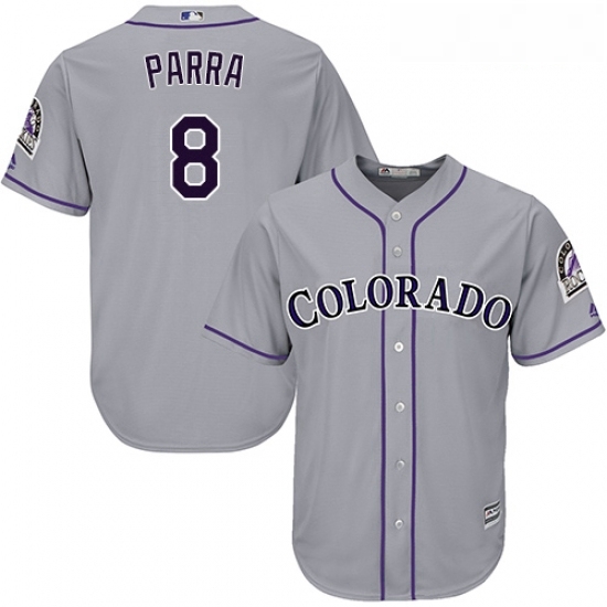 Youth Majestic Colorado Rockies 8 Gerardo Parra Authentic Grey Road Cool Base MLB Jersey Youth Majestic Colorado Rockies 8 Gerardo Parra Authentic Grey Road Cool Base MLB Jersey