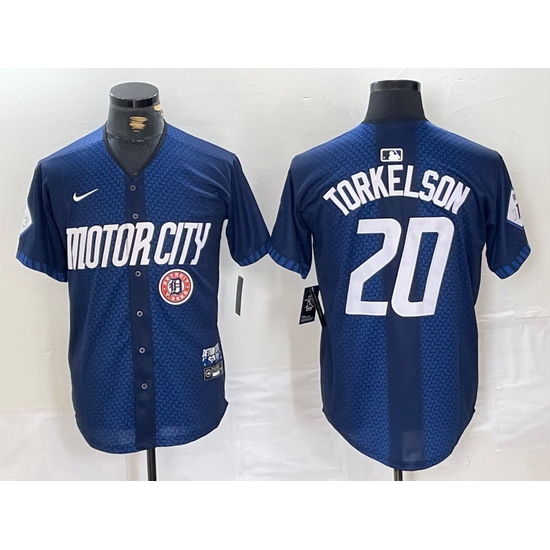 Men Detroit Tigers 20 Spencer Torkelson 2024 Navy City Connect Cool Base Limited jerseys 3 Men Detroit Tigers 20 Spencer Torkelson 2024 Navy City Connect Cool Base Limited jerseys 3