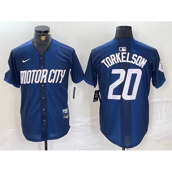 Men Detroit Tigers 20 Spencer Torkelson 2024 Navy City Connect Cool Base Limited jerseys 4 Men Detroit Tigers 20 Spencer Torkelson 2024 Navy City Connect Cool Base Limited jerseys 4