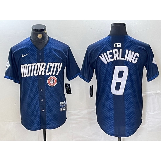 Men Detroit Tigers 8 Matt Vierling 2024 Navy City Connect Cool Base Limited Stitched Jersey 2 Men Detroit Tigers 8 Matt Vierling 2024 Navy City Connect Cool Base Limited Stitched Jersey 2