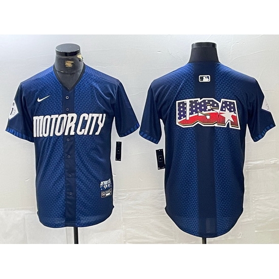 Men Detroit Tigers Team Big Logo 2024 Navy City Connect Cool Base Limited Stitched 2 Men Detroit Tigers Team Big Logo 2024 Navy City Connect Cool Base Limited Stitched 2