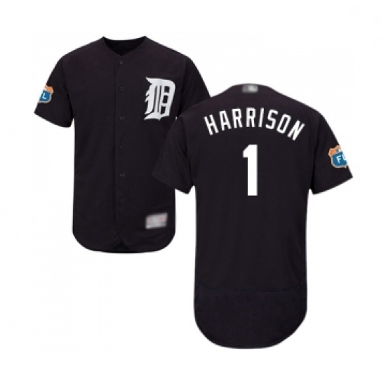 Mens Detroit Tigers 1 Josh Harrison Navy Blue Alternate Flex Base Authentic Collection Baseball Jersey Mens Detroit Tigers 1 Josh Harrison Navy Blue Alternate Flex Base Authentic Collection Baseball Jersey