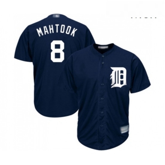Mens Detroit Tigers 8 Mikie Mahtook Replica Navy Blue Alternate Cool Base Baseball Jersey Mens Detroit Tigers 8 Mikie Mahtook Replica Navy Blue Alternate Cool Base Baseball Jersey