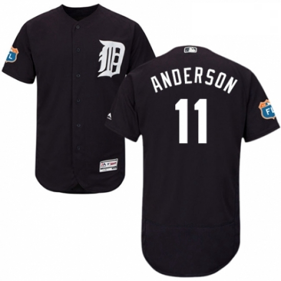 Mens Majestic Detroit Tigers 11 Sparky Anderson Navy Blue Alternate Flex Base Authentic Collection MLB Jersey Mens Majestic Detroit Tigers 11 Sparky Anderson Navy Blue Alternate Flex Base Authentic Collection MLB Jersey