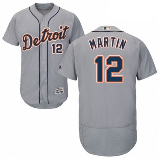 Mens Majestic Detroit Tigers 12 Leonys Martin Grey Road Flex Base Authentic Collection MLB Jersey Mens Majestic Detroit Tigers 12 Leonys Martin Grey Road Flex Base Authentic Collection MLB Jersey