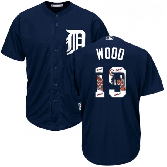 Mens Majestic Detroit Tigers 19 Travis Wood Authentic Navy Blue Team Logo Fashion Cool Base MLB Jersey Mens Majestic Detroit Tigers 19 Travis Wood Authentic Navy Blue Team Logo Fashion Cool Base MLB Jersey