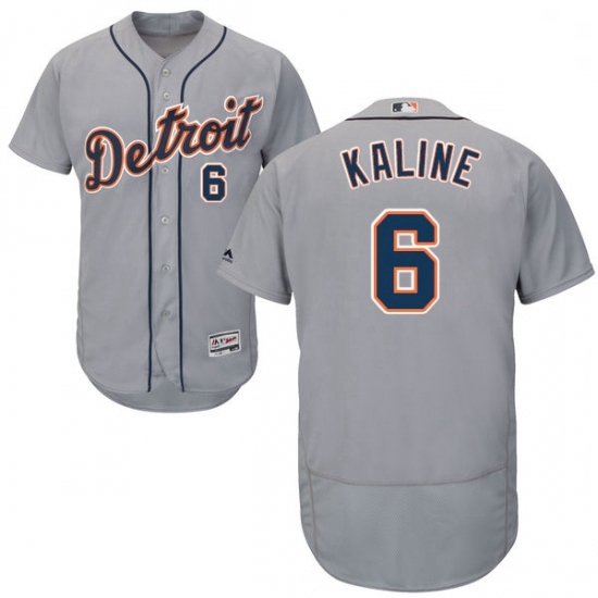 Mens Majestic Detroit Tigers 6 Al Kaline Grey Road Flex Base Authentic Collection MLB Jersey Mens Majestic Detroit Tigers 6 Al Kaline Grey Road Flex Base Authentic Collection MLB Jersey