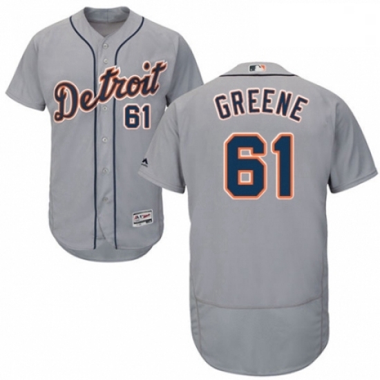 Mens Majestic Detroit Tigers 61 Shane Greene Grey Road Flex Base Authentic Collection MLB Jersey Mens Majestic Detroit Tigers 61 Shane Greene Grey Road Flex Base Authentic Collection MLB Jersey