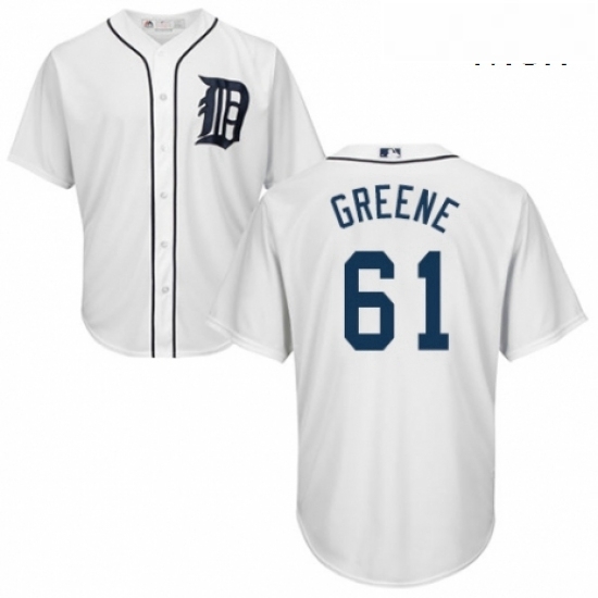 Mens Majestic Detroit Tigers 61 Shane Greene Replica White Home Cool Base MLB Jersey Mens Majestic Detroit Tigers 61 Shane Greene Replica White Home Cool Base MLB Jersey