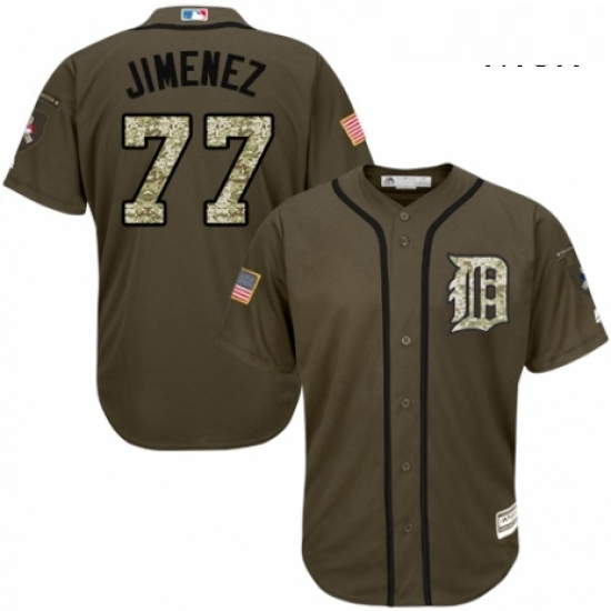Mens Majestic Detroit Tigers 77 Joe Jimenez Authentic Green Salute to Service MLB Jersey Mens Majestic Detroit Tigers 77 Joe Jimenez Authentic Green Salute to Service MLB Jersey