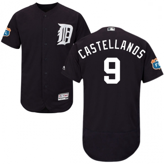 Mens Majestic Detroit Tigers 9 Nick Castellanos Navy Blue Alternate Flex Base Authentic Collection MLB Jersey Mens Majestic Detroit Tigers 9 Nick Castellanos Navy Blue Alternate Flex Base Authentic Collection MLB Jersey