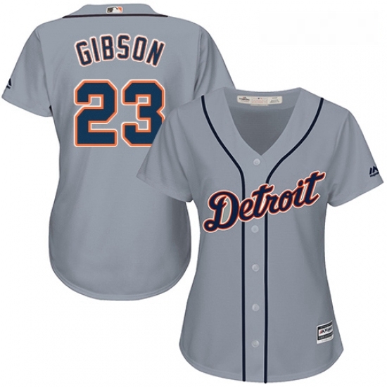 Womens Majestic Detroit Tigers 23 Kirk Gibson Replica Grey Road Cool Base MLB Jersey Womens Majestic Detroit Tigers 23 Kirk Gibson Replica Grey Road Cool Base MLB Jersey