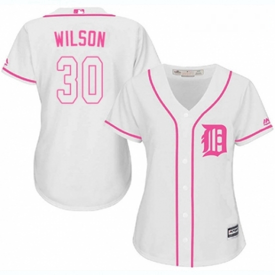 Womens Majestic Detroit Tigers 30 Alex Wilson Replica White Fashion Cool Base MLB Jersey Womens Majestic Detroit Tigers 30 Alex Wilson Replica White Fashion Cool Base MLB Jersey