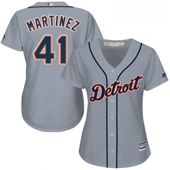 Womens Majestic Detroit Tigers 41 Victor Martinez Replica Grey Road Cool Base MLB Jersey Womens Majestic Detroit Tigers 41 Victor Martinez Replica Grey Road Cool Base MLB Jersey