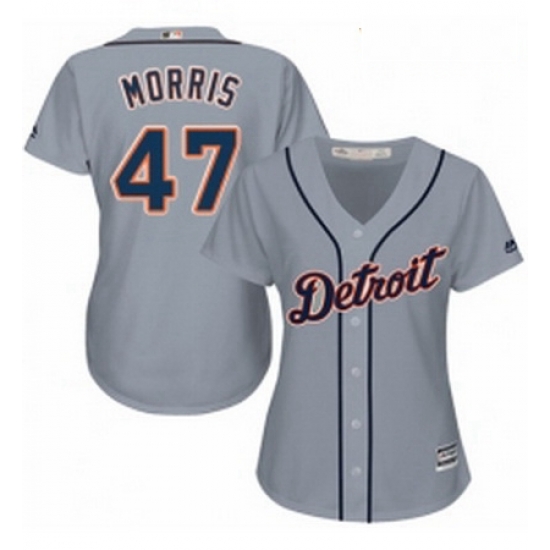 Womens Majestic Detroit Tigers 47 Jack Morris Replica Grey Road Cool Base MLB Jersey Womens Majestic Detroit Tigers 47 Jack Morris Replica Grey Road Cool Base MLB Jersey