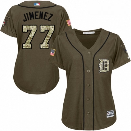 Womens Majestic Detroit Tigers 77 Joe Jimenez Authentic Green Salute to Service MLB Jersey Womens Majestic Detroit Tigers 77 Joe Jimenez Authentic Green Salute to Service MLB Jersey