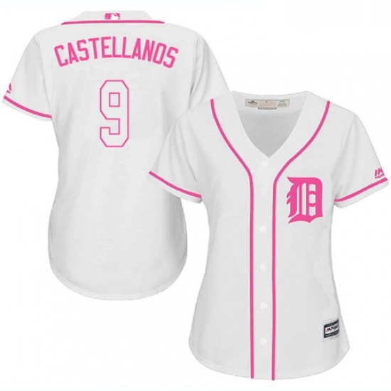 Womens Majestic Detroit Tigers 9 Nick Castellanos Authentic White Fashion Cool Base MLB Jersey Womens Majestic Detroit Tigers 9 Nick Castellanos Authentic White Fashion Cool Base MLB Jersey