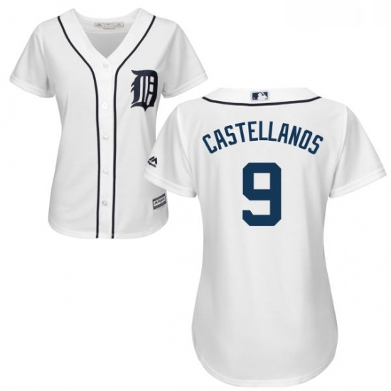 Womens Majestic Detroit Tigers 9 Nick Castellanos Authentic White Home Cool Base MLB Jersey Womens Majestic Detroit Tigers 9 Nick Castellanos Authentic White Home Cool Base MLB Jersey