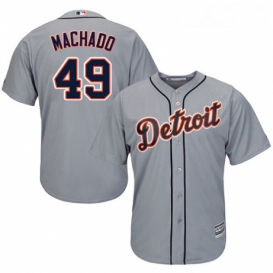 Youth Majestic Detroit Tigers 49 Dixon Machado Replica Grey Road Cool Base MLB Jersey Youth Majestic Detroit Tigers 49 Dixon Machado Replica Grey Road Cool Base MLB Jersey