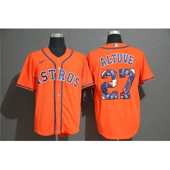 Astros 27 Jose Altuve Orange 2020 Nike Cool Base Fashion Jersey Astros 27 Jose Altuve Orange 2020 Nike Cool Base Fashion Jersey