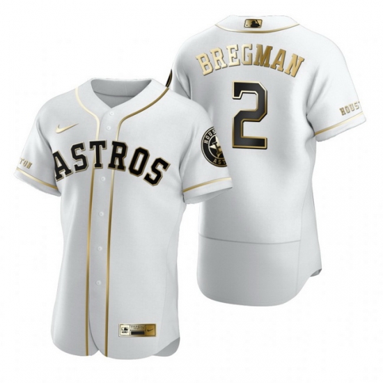 Houston Astros 2 Alex Bregman White Nike Mens Authentic Golden Edition MLB Jersey Houston Astros 2 Alex Bregman White Nike Mens Authentic Golden Edition MLB Jersey