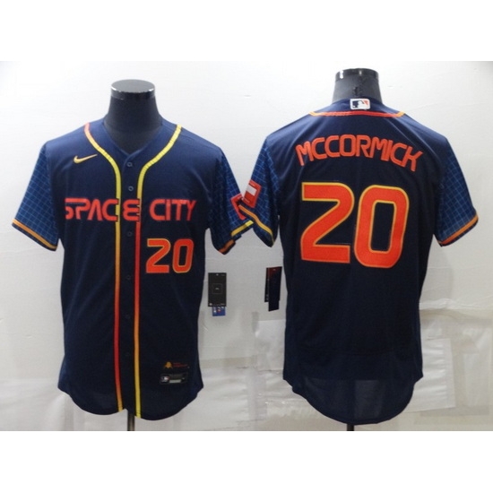 Men Houston Astros 20 Chas McCormick 2022 Navy City Connect Flex Base Stitched Baseball Jerse Men Houston Astros 20 Chas McCormick 2022 Navy City Connect Flex Base Stitched Baseball Jerse