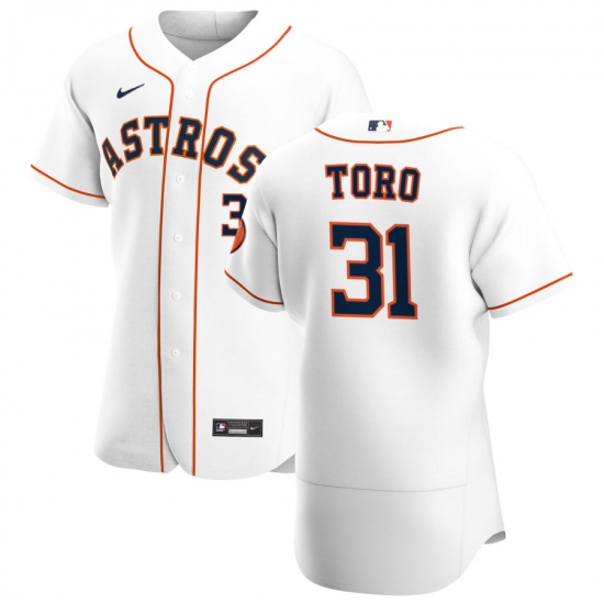 Men Houston Astros 31 Abraham Toro Men Nike White Home 2020 Flex Base Player MLB Jersey Men Houston Astros 31 Abraham Toro Men Nike White Home 2020 Flex Base Player MLB Jersey
