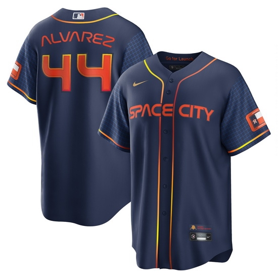 Men Houston Astros 44 Yordan Alvarez 2022 Navy City Connect Cool Base Stitched jersey Men Houston Astros 44 Yordan Alvarez 2022 Navy City Connect Cool Base Stitched jersey
