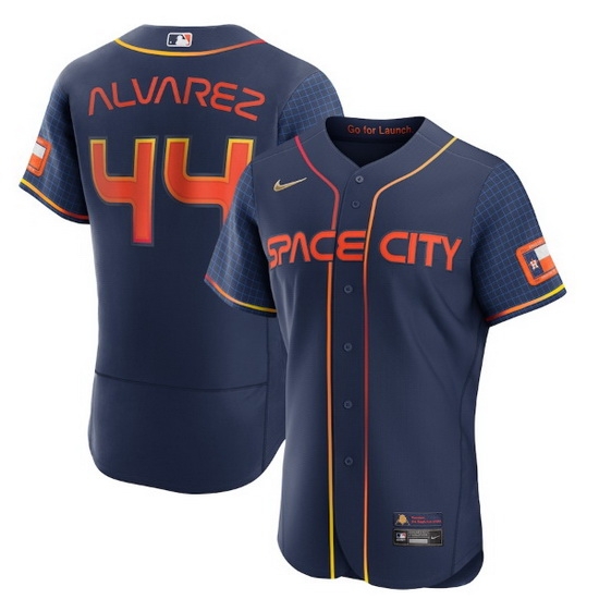 Men Houston Astros 44 Yordan Alvarez 2022 Navy City Connect Flex Base Stitched Baseball jersey Men Houston Astros 44 Yordan Alvarez 2022 Navy City Connect Flex Base Stitched Baseball jersey