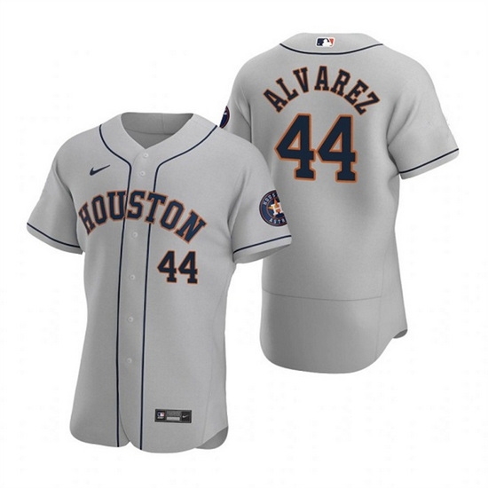 Men Houston Astros 44 Yordan Alvarez Gray Flex Base Stitched JerseyS Men Houston Astros 44 Yordan Alvarez Gray Flex Base Stitched JerseyS