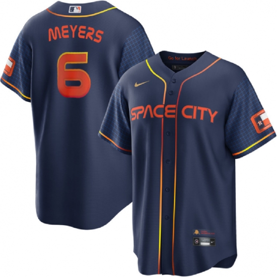 Men Houston Astros 6 Jake Meyers Navy City Connect Cool Base Stitched Baseball Jersey Men Houston Astros 6 Jake Meyers Navy City Connect Cool Base Stitched Baseball Jersey