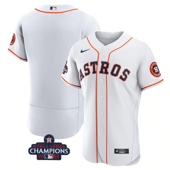 Men Houston Astros Blank White 2022 World Series Champions Flex Base Stitched Baseball Jersey Men Houston Astros Blank White 2022 World Series Champions Flex Base Stitched Baseball Jersey