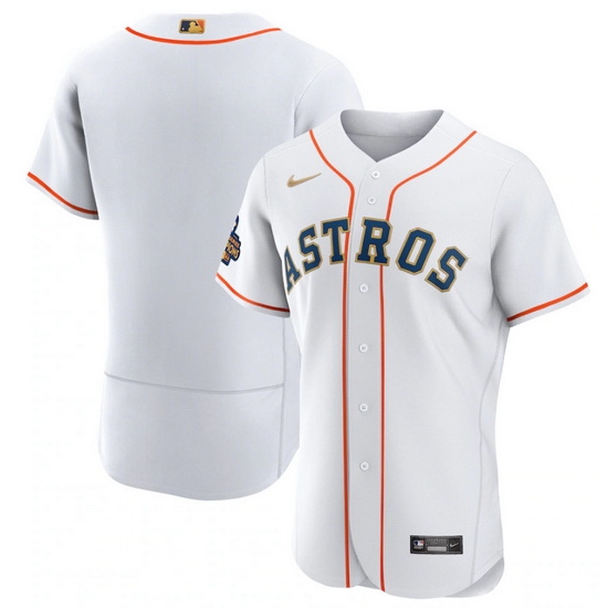 Men Houston Astros Blank White 2023 Gold Collection With World Serise Champions Patch Stitched Baseball Jersey Men Houston Astros Blank White 2023 Gold Collection With World Serise Champions Patch Stitched Baseball Jersey
