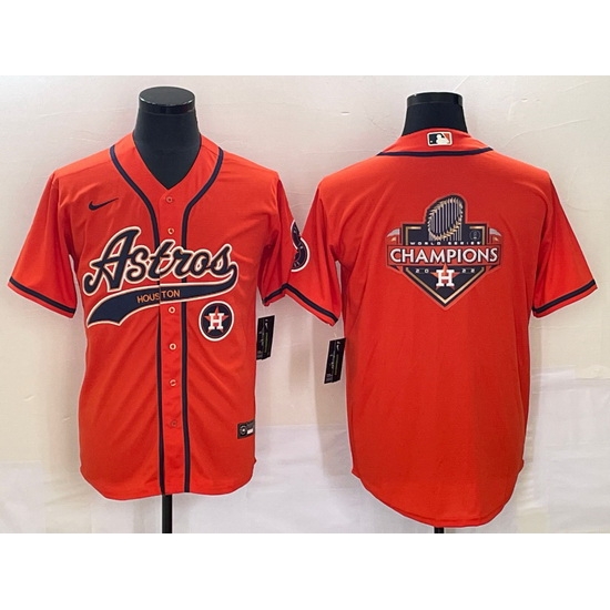 Men Houston Astros Orange Team Big Logo With Patch Cool Base Stitched Baseball Jersey 3 Men Houston Astros Orange Team Big Logo With Patch Cool Base Stitched Baseball Jersey 3
