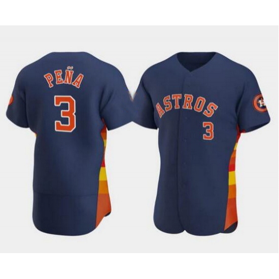 Men New Houston Astros #3 Jeremy Pena Navy Stitched Jersey Men New Houston Astros #3 Jeremy Pena Navy Stitched Jersey