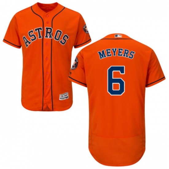 Men Nike Houston Astros Jacob Meyers 6 Orange Flex Base Home Jersey Men Nike Houston Astros Jacob Meyers 6 Orange Flex Base Home Jersey