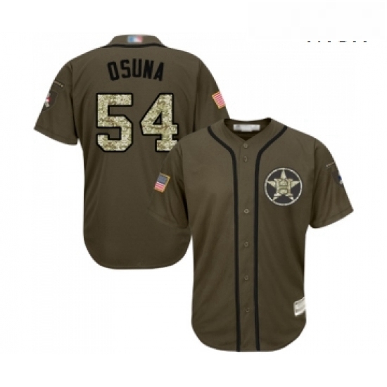 Mens Houston Astros 54 Roberto Osuna Authentic Green Salute to Service Baseball Jersey Mens Houston Astros 54 Roberto Osuna Authentic Green Salute to Service Baseball Jersey