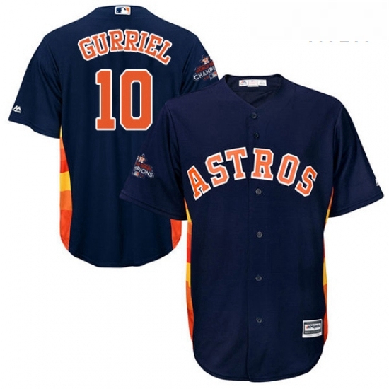 Mens Majestic Houston Astros 10 Yuli Gurriel Replica Navy Blue Alternate 2017 World Series Champions Cool Base MLB Jersey Mens Majestic Houston Astros 10 Yuli Gurriel Replica Navy Blue Alternate 2017 World Series Champions Cool Base MLB Jersey
