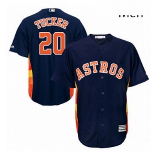 Mens Majestic Houston Astros 20 Preston Tucker Replica Navy Blue Alternate Cool Base MLB Jersey Mens Majestic Houston Astros 20 Preston Tucker Replica Navy Blue Alternate Cool Base MLB Jersey